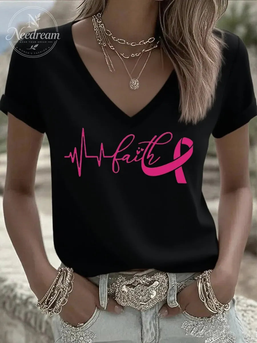 Women's Breast Cancer Faith T-Shirt