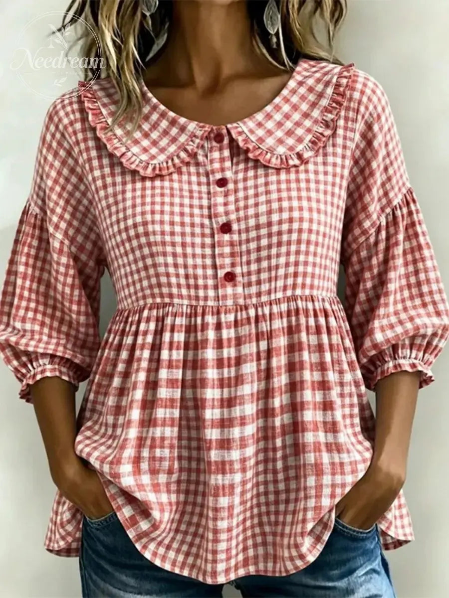 New Arrivals🔥Women’s Casual Gingham Checkered Shirt