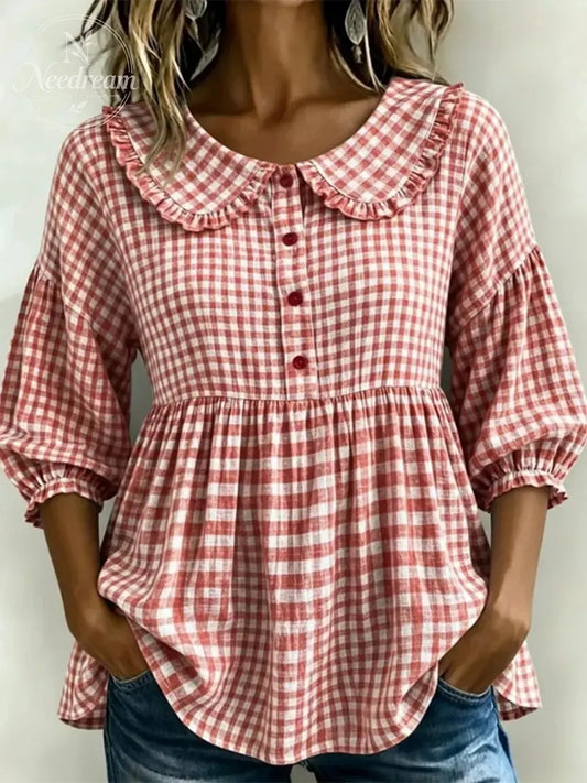 New Arrivals🔥Women’s Casual Gingham Checkered Shirt