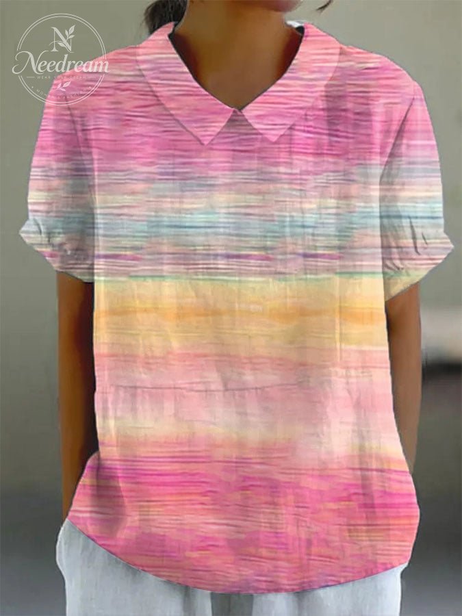 Women's Breast Cancer Awareness Print Casual Shirt