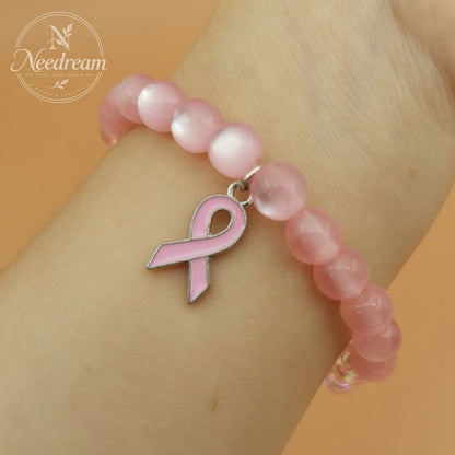 Faith, Hope, Care For Women'S Health, Pink Ribbon Bracelet