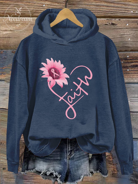 Breast Cancer Awareness Month Pink Art Print Hoodie