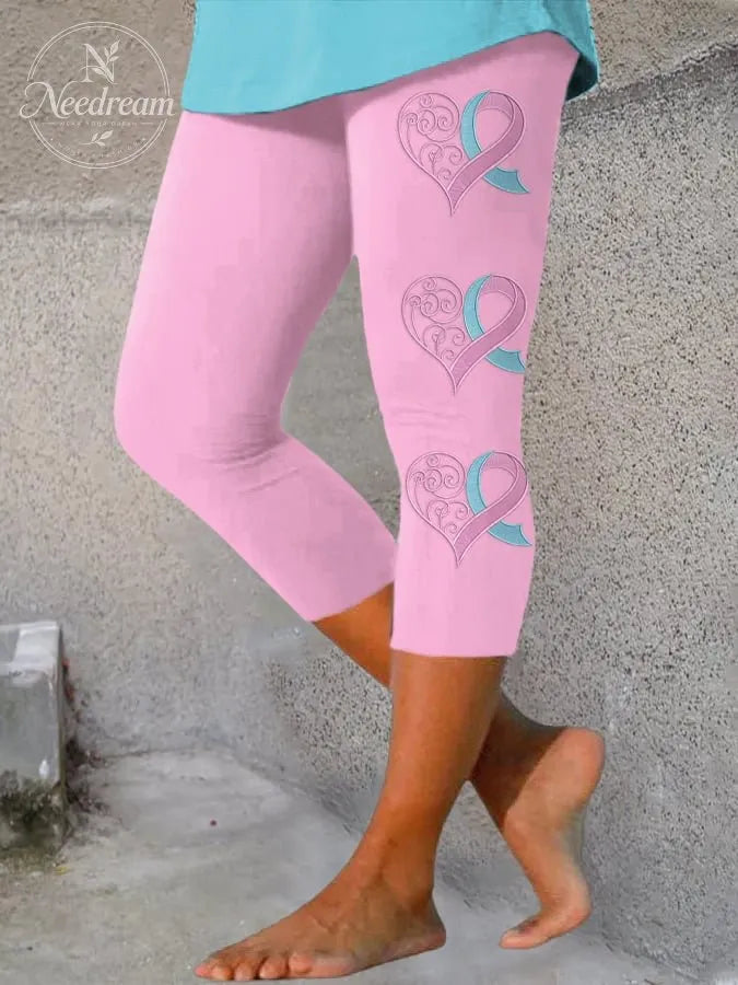 Women's Breast Cancer Awareness Print Leggings