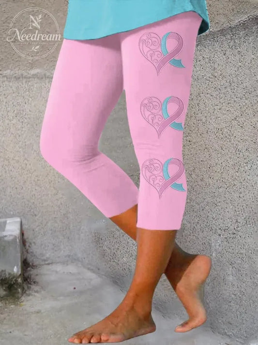Women's Breast Cancer Awareness Print Leggings