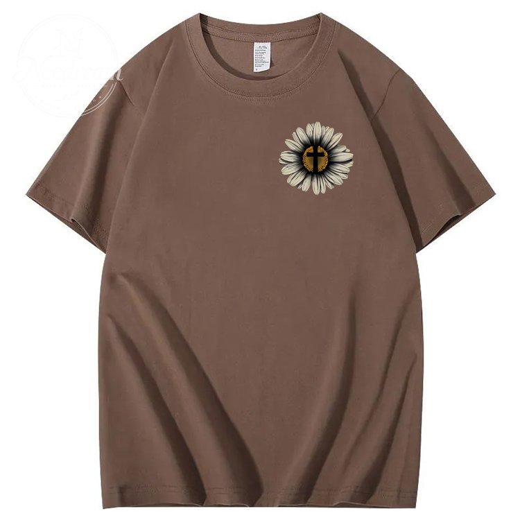 Jesus Saves My Life Pattern100% Cotton T-Shirt