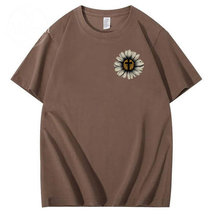 Jesus Saves My Life Pattern100% Cotton T-Shirt
