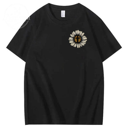 Jesus Saves My Life Pattern100% Cotton T-Shirt