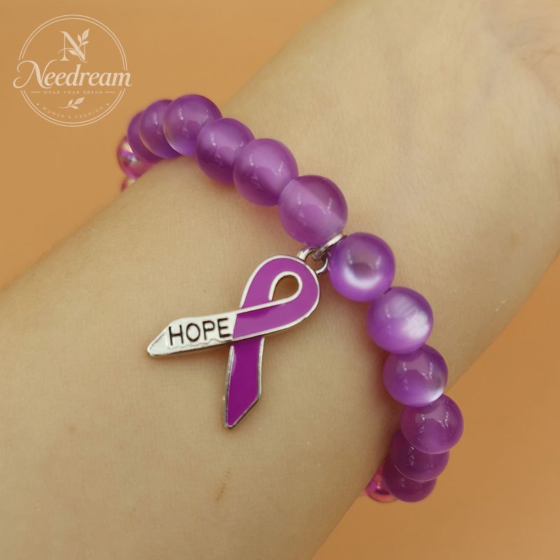 Faith, Hope, Care For Women'S Health, Pink Ribbon Bracelet
