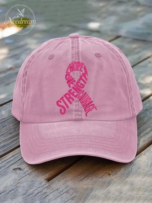 Unisex Breast Cancer Awareness Ribbon Baseball Cap