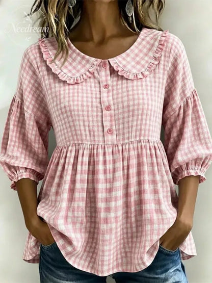 New Arrivals🔥Women’s Casual Gingham Checkered Shirt