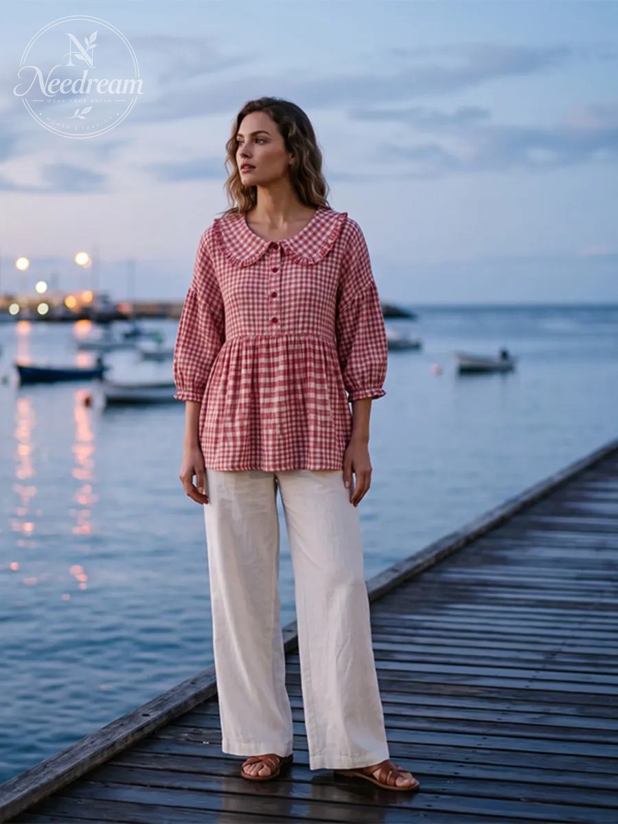 New Arrivals🔥Women’s Casual Gingham Checkered Shirt