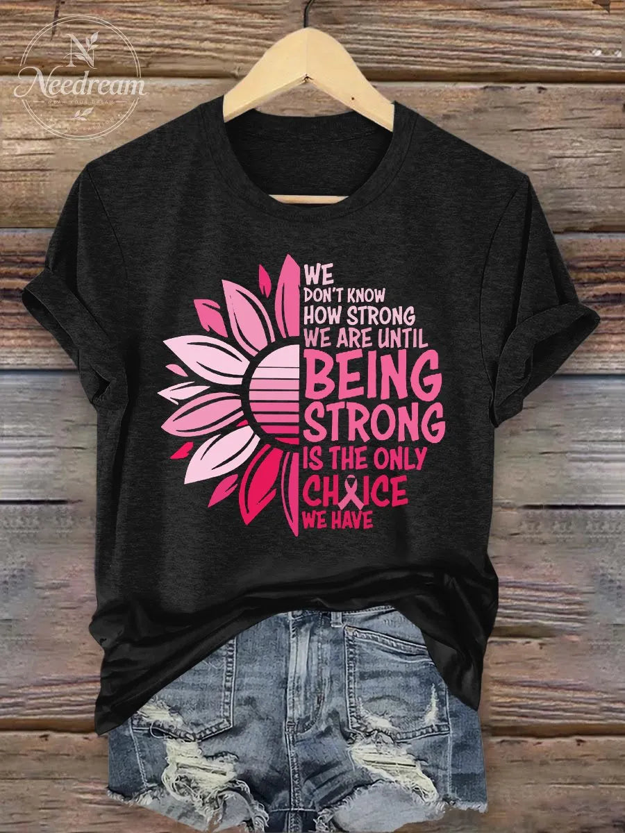 Breast Cancer Pink Ribbon Awareness Art Print T-Shirt