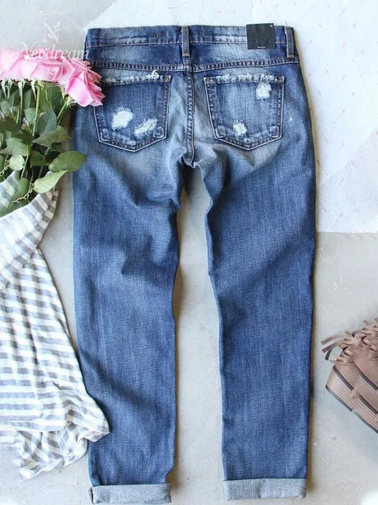 Women's Breast Cancer Awareness Washed Straight Jeans