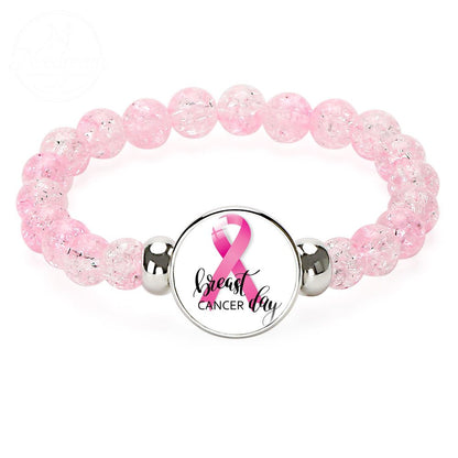 Pink Ribbon Caring Women'S Breast Bracelet