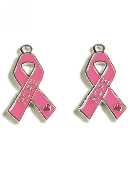 Breast Cancer Awareness Warrior Pink Alloy Pendant Accessory(Two Pack)