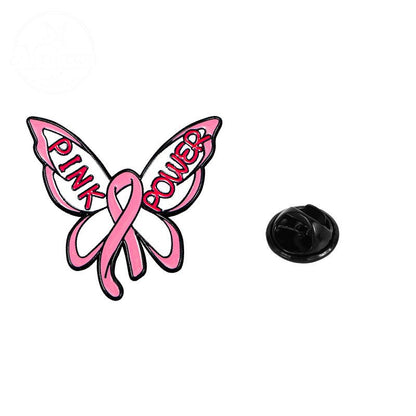 AIDS Promotion Commemorative Badge Pink Ribbon Breast Brooch