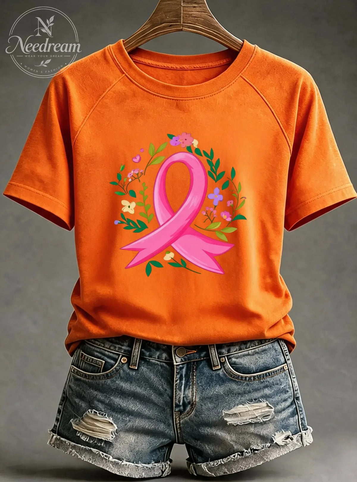 Women'S Breast Cancer Awareness Cotton T-Shirts