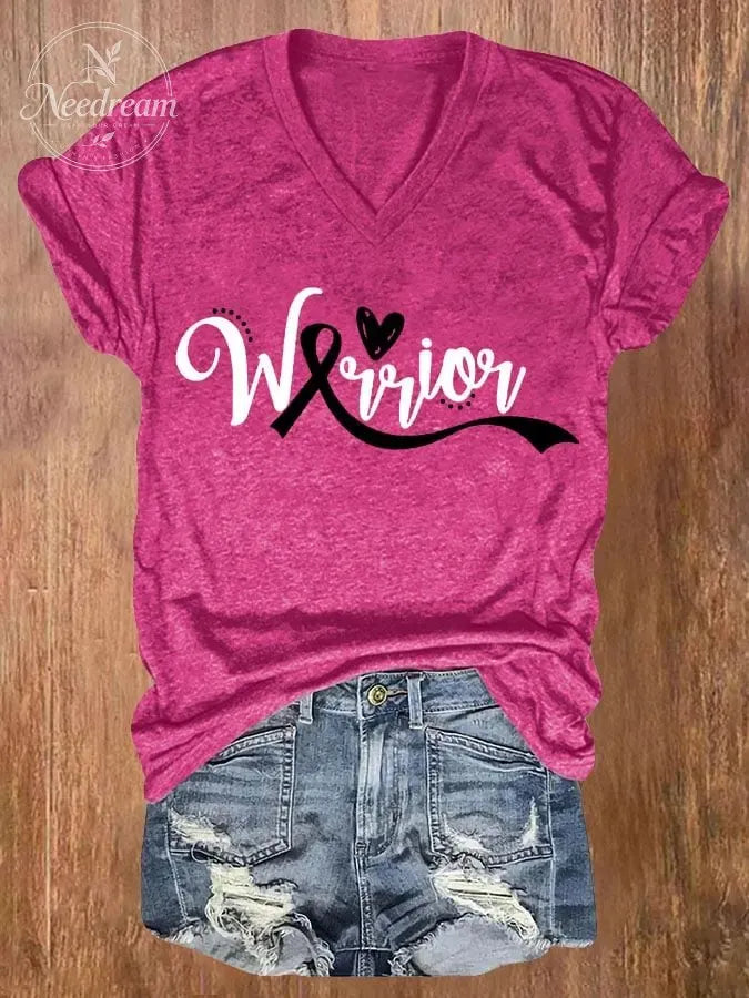 Breast Cancer Women's Casual Printed T-Shirt