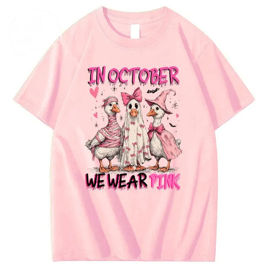 In October We Wear Pink  Pattern100% Cotton T-Shirt