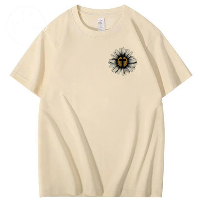 Jesus Saves My Life Pattern100% Cotton T-Shirt