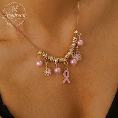 AIDS Breast Prevention Badge Necklace