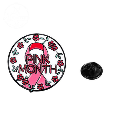 AIDS Promotion Commemorative Badge Pink Ribbon Breast Brooch