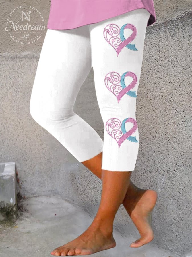 Women's Breast Cancer Awareness Print Leggings