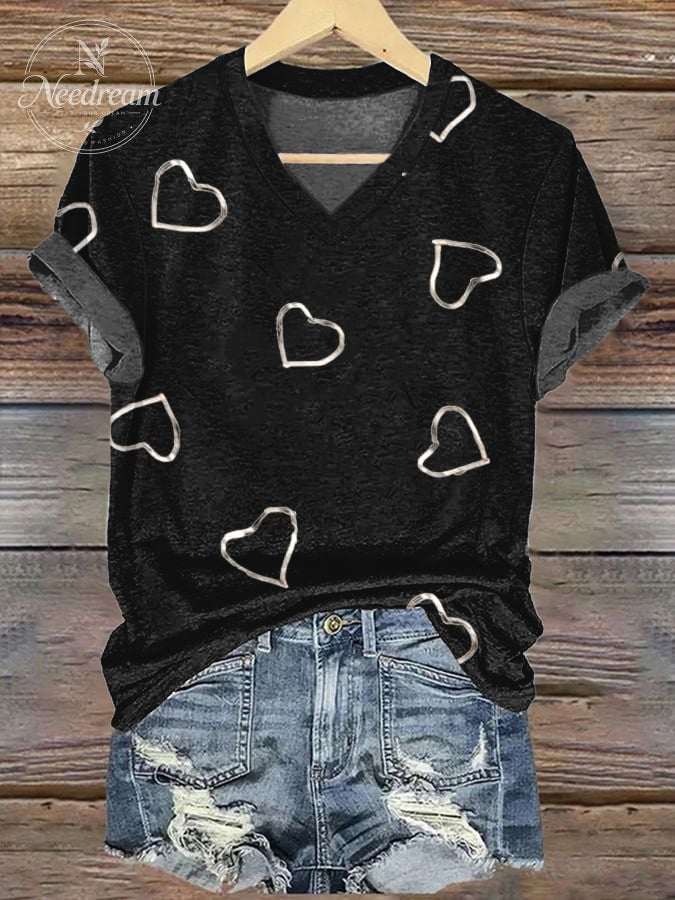 Women's Breast Cancer Awareness Print Casual T-Shirt