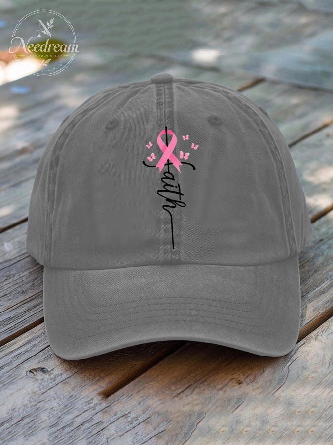 Unisex Faith Breast Cancer Baseball Cap