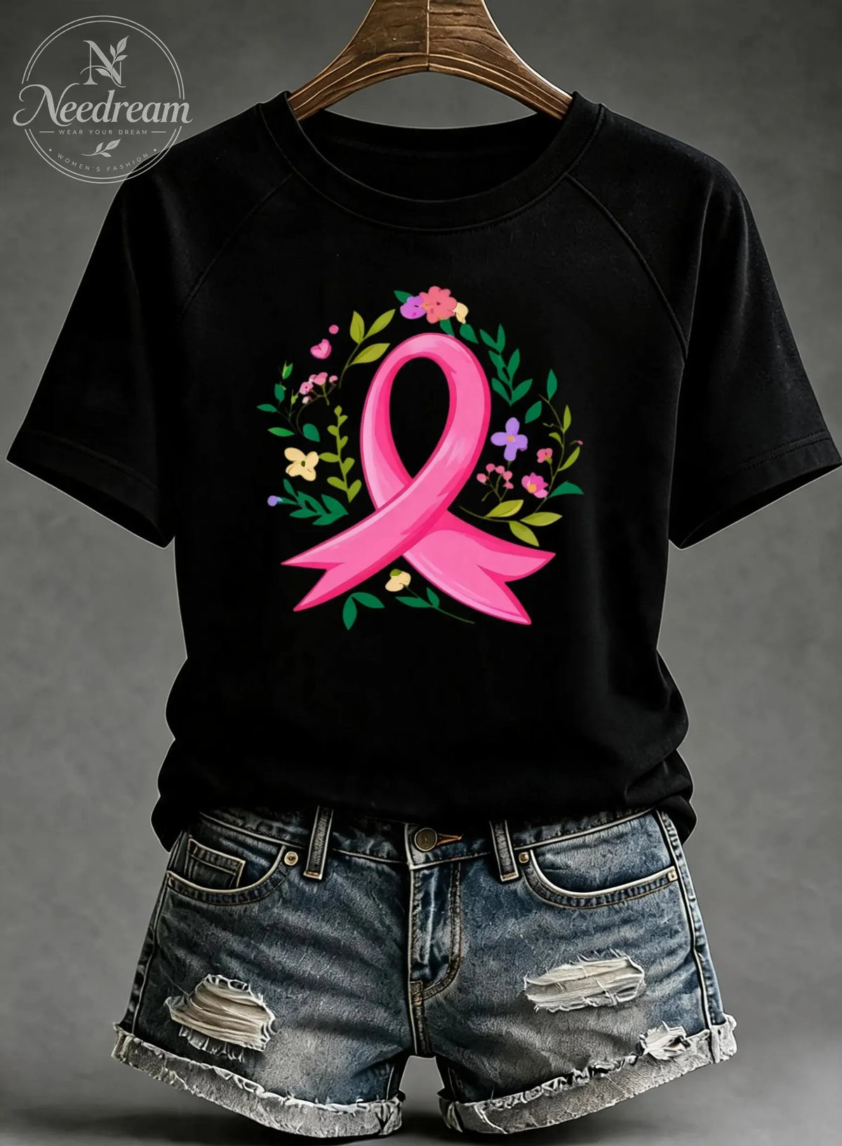 Women'S Breast Cancer Awareness Cotton T-Shirts