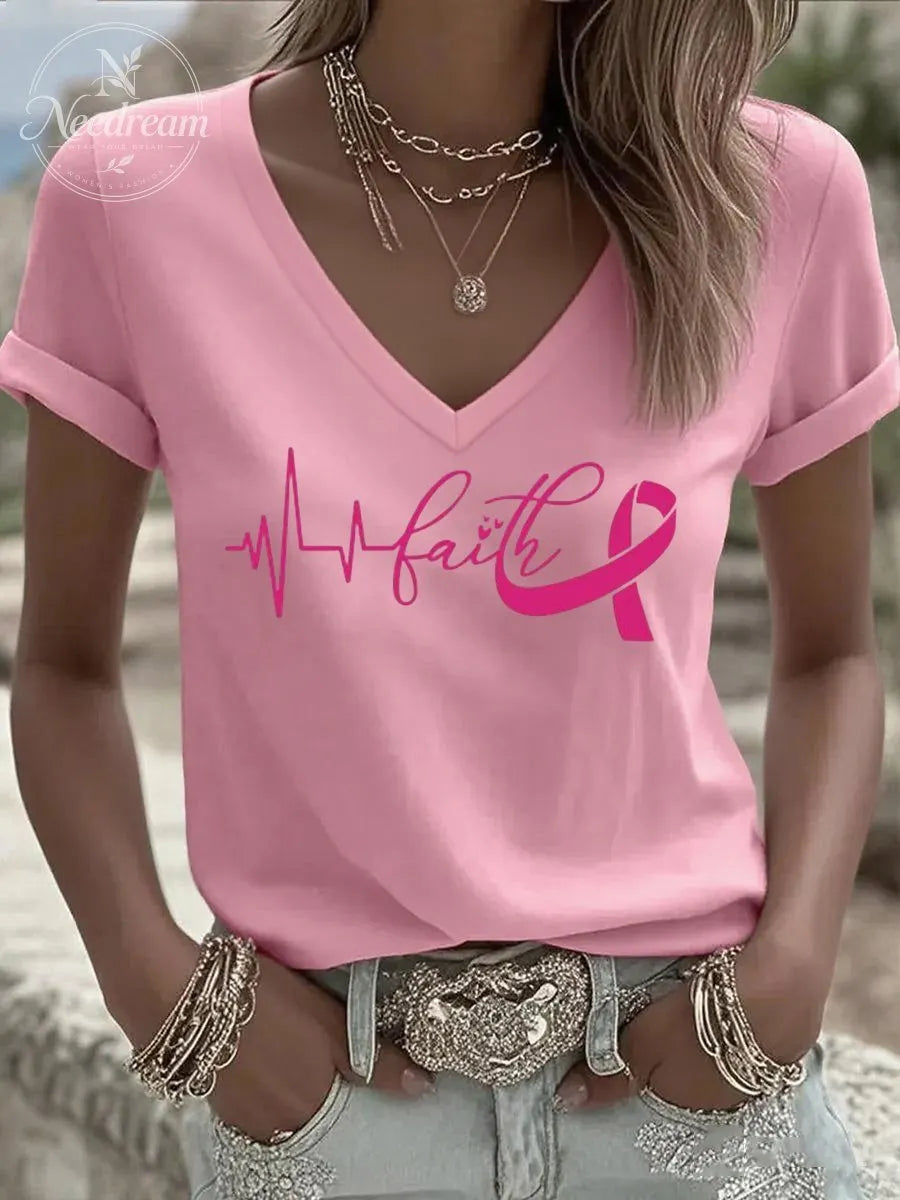 Women's Breast Cancer Faith T-Shirt