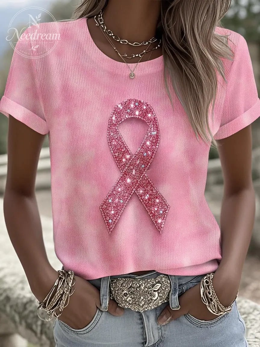 Women's Diamond Ribbon Print Top