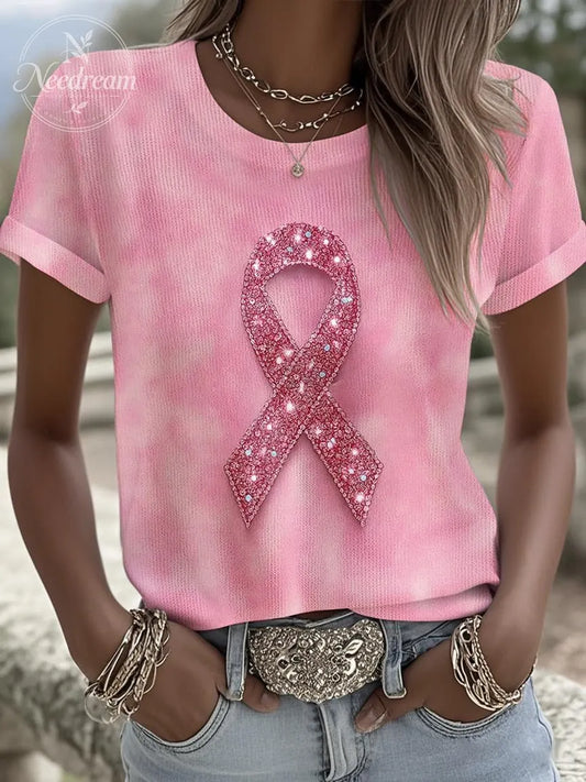 Women's Diamond Ribbon Print Top