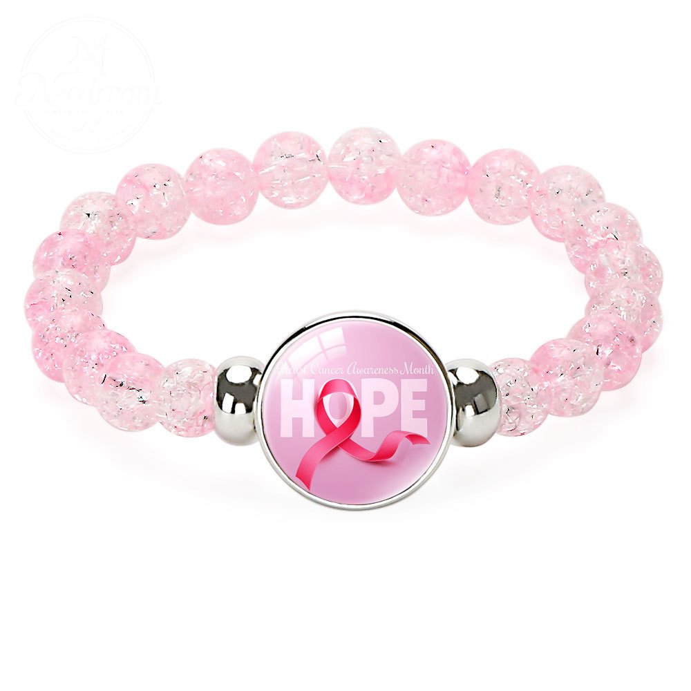 Pink Ribbon Caring Women'S Breast Bracelet