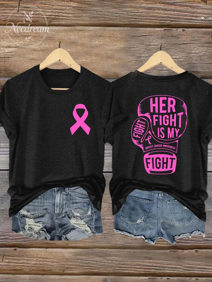 Breast Cancer Pink Ribbon Awareness Art Print T-Shirt