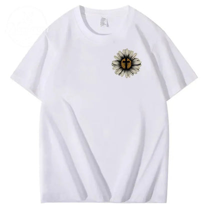 Jesus Saves My Life Pattern100% Cotton T-Shirt