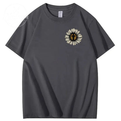 Jesus Saves My Life Pattern100% Cotton T-Shirt