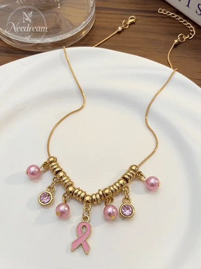 Breast Cancer Awareness Necklace