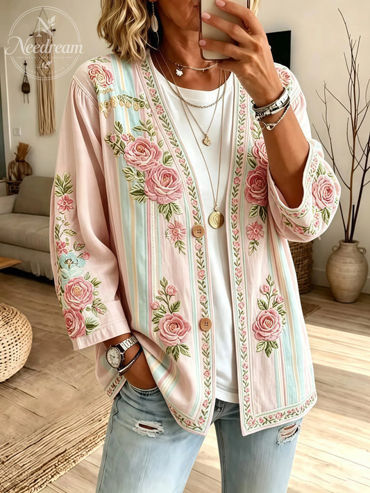 Women's Casual Long-Sleeve Button-Front Cardigan