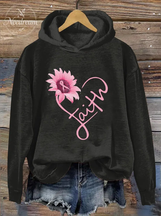 Breast Cancer Awareness Month Pink Art Print Hoodie