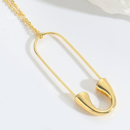 Breast Logo Pink Scarf Shaped Necklace