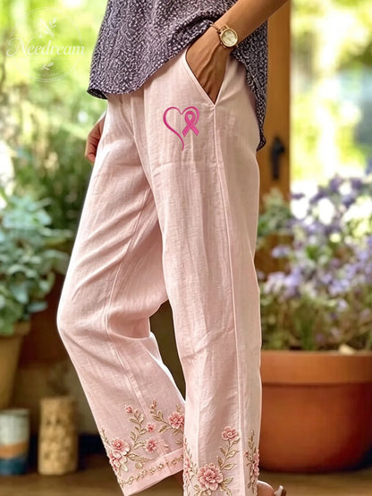 Women'S Breast Cancer Awareness Casual Pants