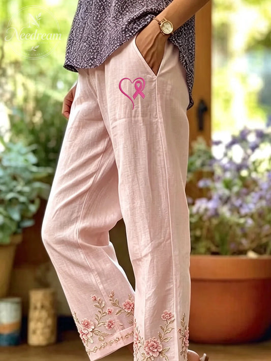 Women'S Breast Cancer Awareness Casual Pants
