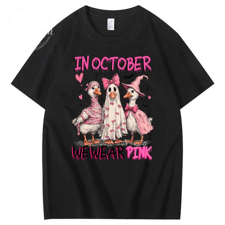 In October We Wear Pink  Pattern100% Cotton T-Shirt
