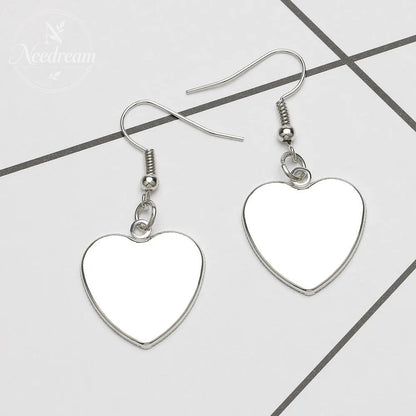 AIDS Breast Prevention Badge Earrings