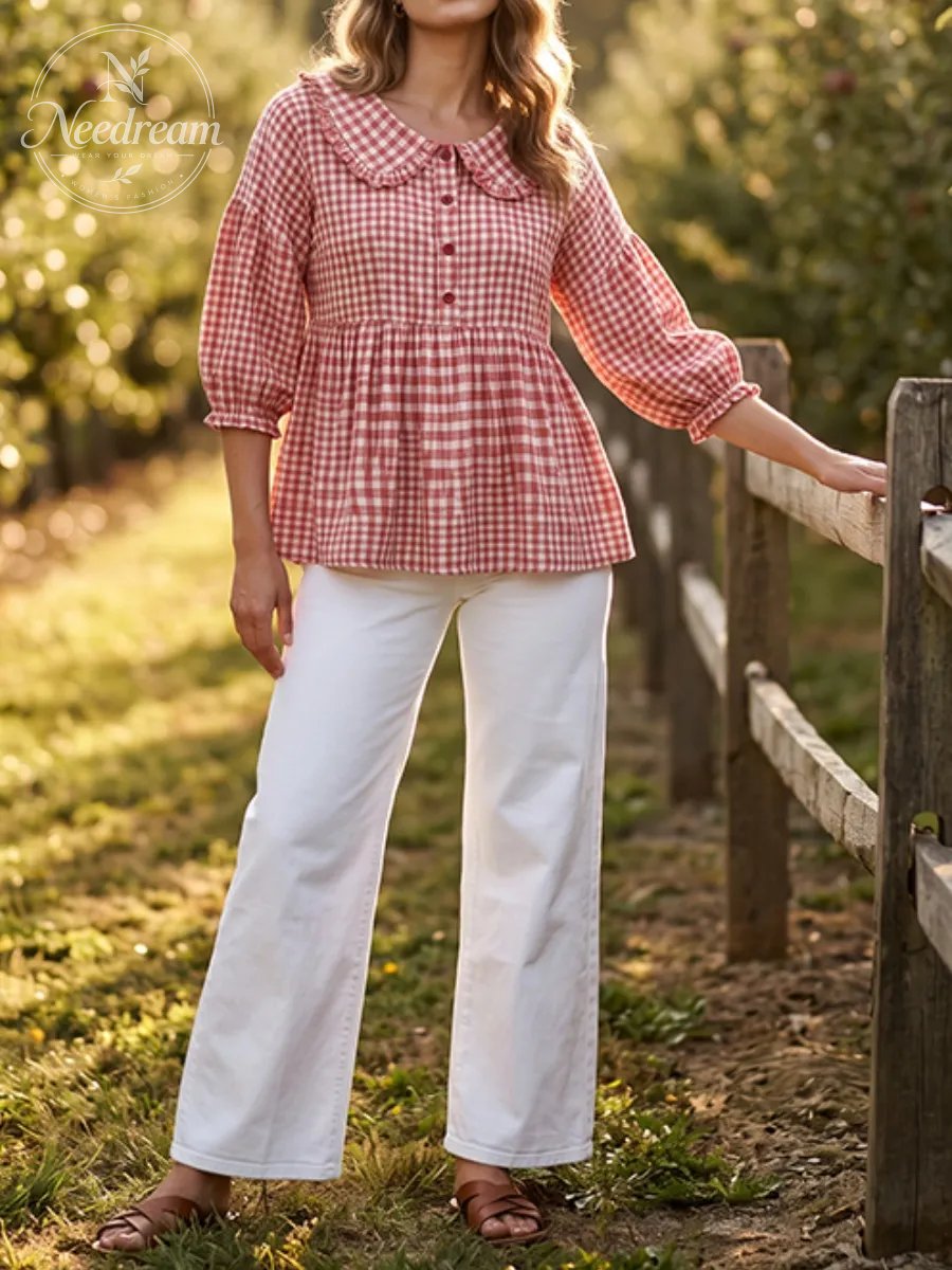 New Arrivals🔥Women’s Casual Gingham Checkered Shirt