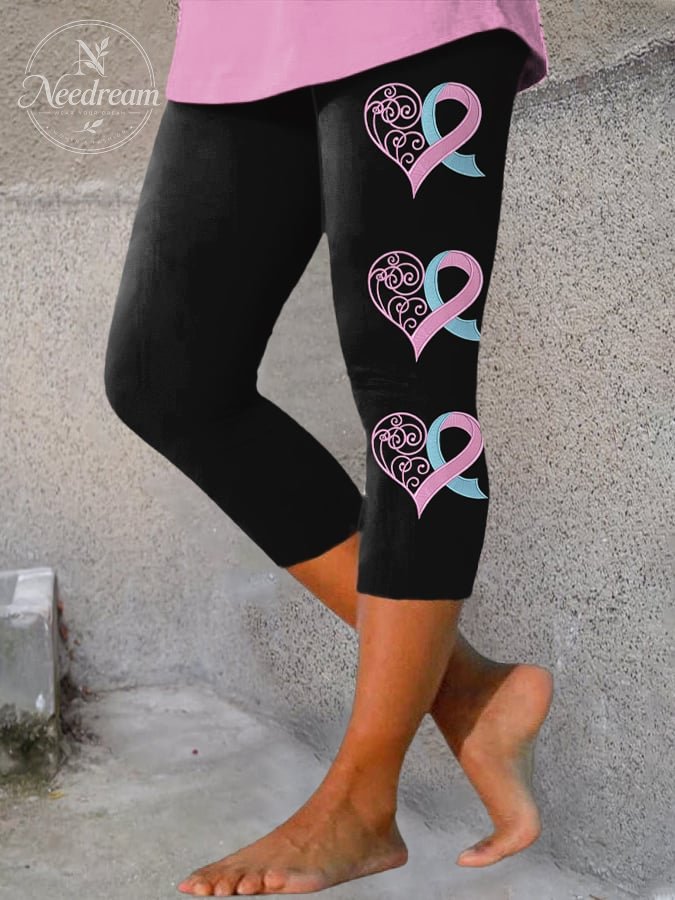 Women's Breast Cancer Awareness Print Leggings