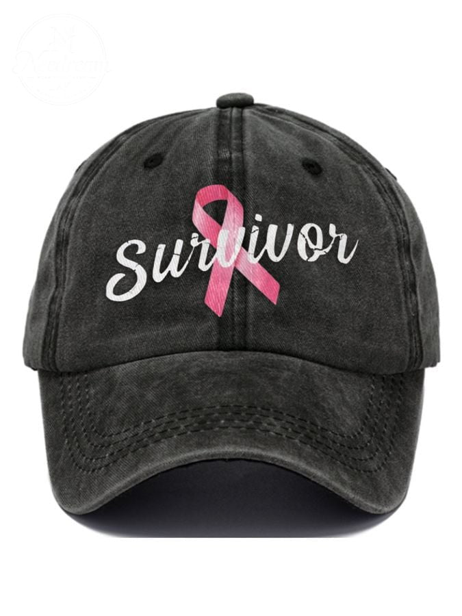 Breast Cancer Survivor Print Baseball Cap