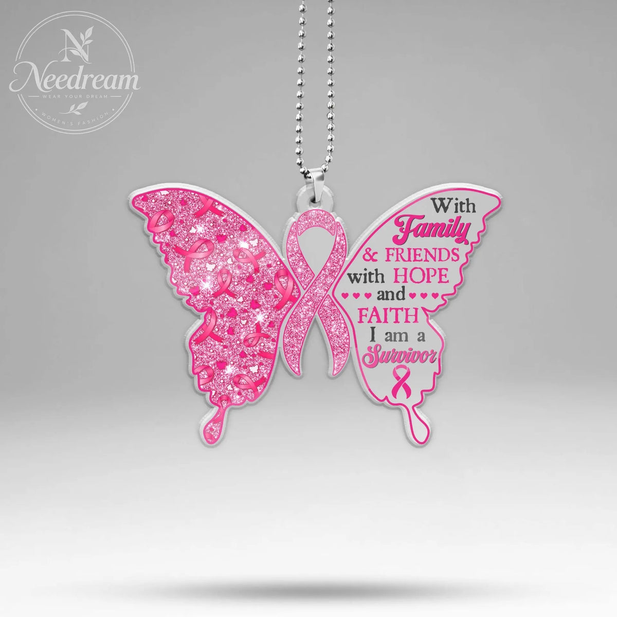 AIDS Promotion Commemorative Badge Pink Pendant
