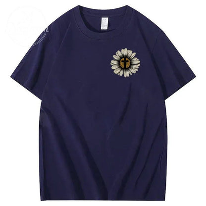 Jesus Saves My Life Pattern100% Cotton T-Shirt